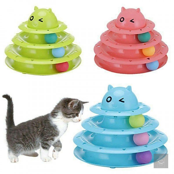 ĐỒ CHƠI THÁP BÓNG 4 TẦNG CHO MÈO
